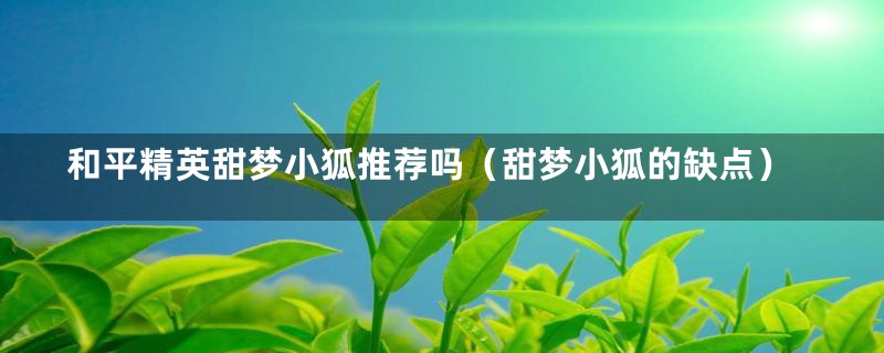 和平精英甜梦小狐推荐吗（甜梦小狐的缺点）