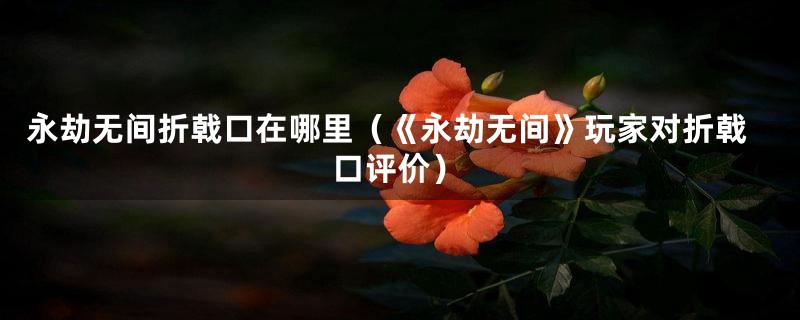 永劫无间折戟口在哪里（《永劫无间》玩家对折戟口评价）