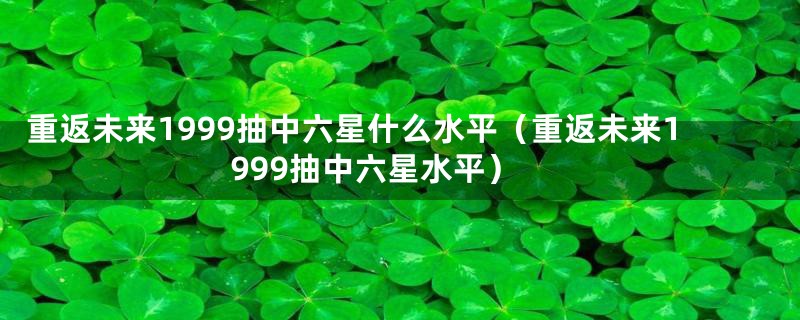 重返未来1999抽中六星什么水平（重返未来1999抽中六星水平）