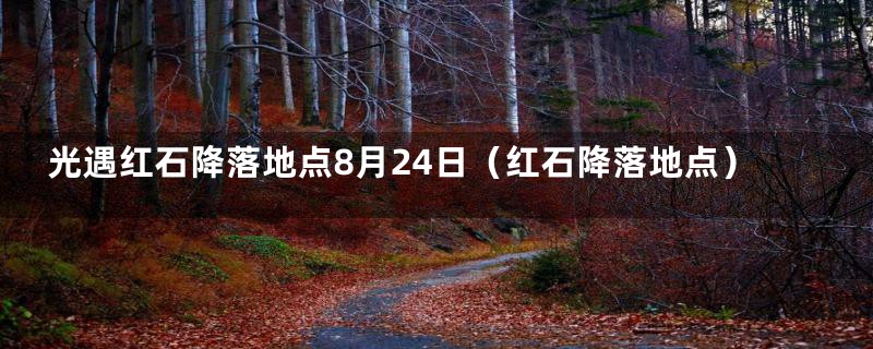 光遇红石降落地点8月24日（红石降落地点）