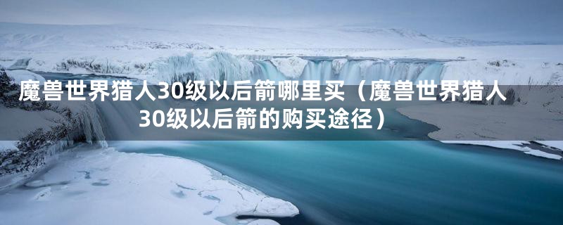 魔兽世界猎人30级以后箭哪里买（魔兽世界猎人30级以后箭的购买途径）