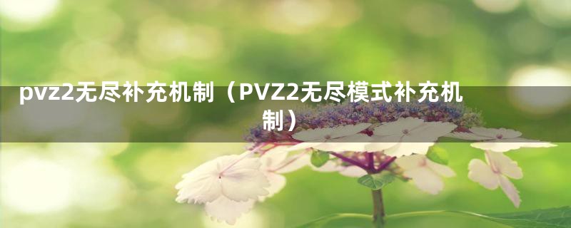 pvz2无尽补充机制（PVZ2无尽模式补充机制）