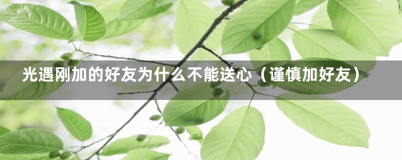 光遇刚加的好友为什么不能送心（谨慎加好友）