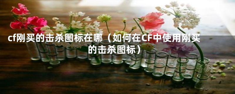 cf刚买的击杀图标在哪（如何在CF中使用刚买的击杀图标）