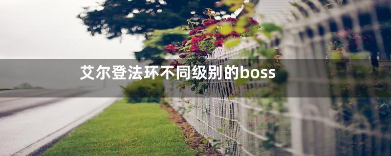 艾尔登法环不同级别的boss