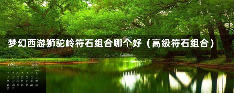 梦幻西游狮驼岭符石组合哪个好（高级符石组合）