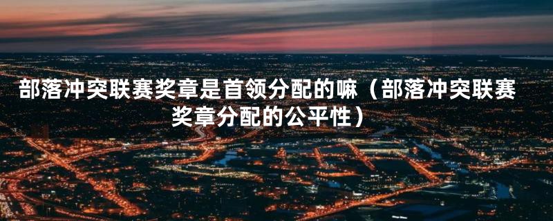 部落冲突联赛奖章是首领分配的嘛（部落冲突联赛奖章分配的公平性）