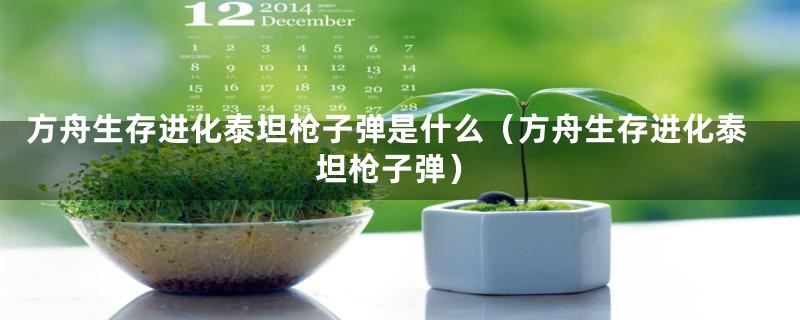 方舟生存进化泰坦枪子弹是什么（方舟生存进化泰坦枪子弹）