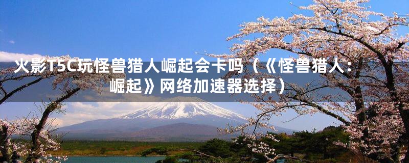 火影T5C玩怪兽猎人崛起会卡吗（《怪兽猎人：崛起》网络加速器选择）