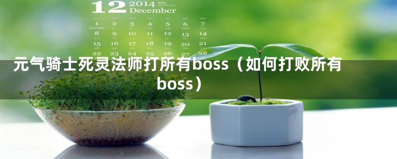 元气骑士死灵法师打所有boss（如何打败所有boss）