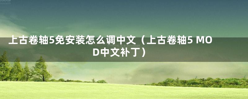 上古卷轴5免安装怎么调中文（上古卷轴5 MOD中文补丁）