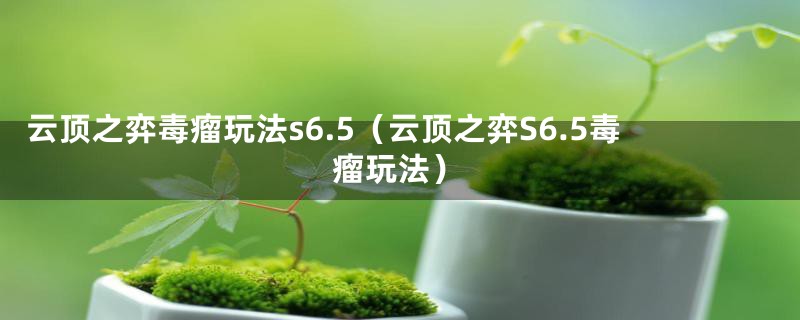 云顶之弈毒瘤玩法s6.5（云顶之弈S6.5毒瘤玩法）