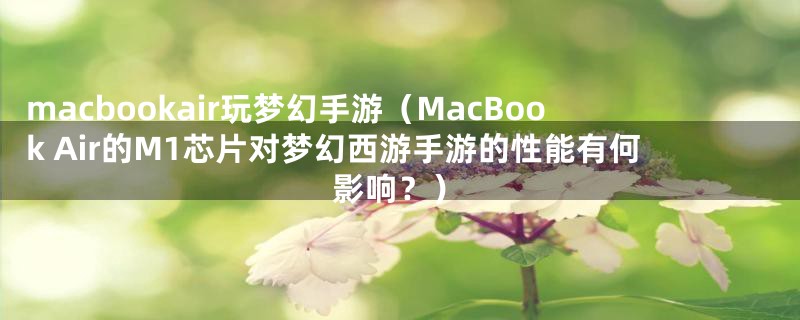 macbookair玩梦幻手游（MacBook Air的M1芯片对梦幻西游手游的性能有何影响？）