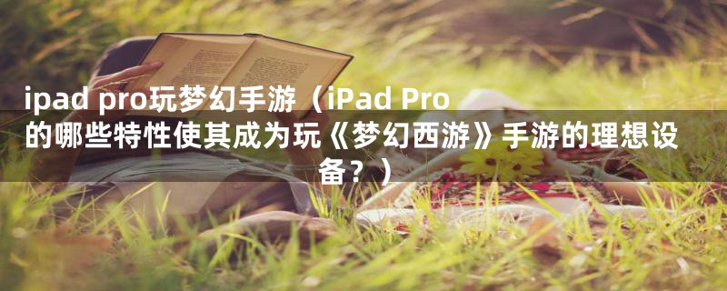 ipad pro玩梦幻手游（iPad Pro的哪些特性使其成为玩《梦幻西游》手游的理想设备？）