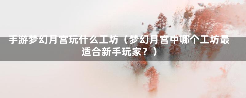 手游梦幻月宫玩什么工坊（梦幻月宫中哪个工坊最适合新手玩家？）