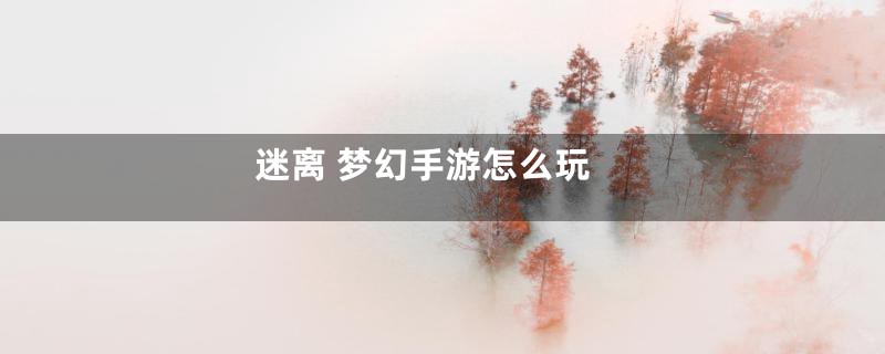 迷离 梦幻手游怎么玩