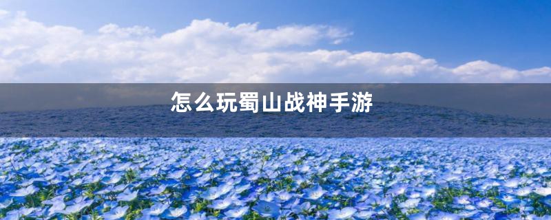 怎么玩蜀山战神手游