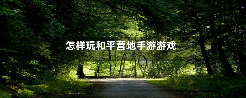 怎样玩和平营地手游游戏