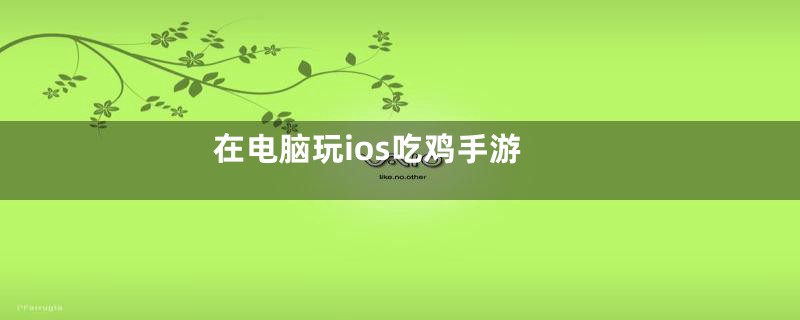 在电脑玩ios吃鸡手游