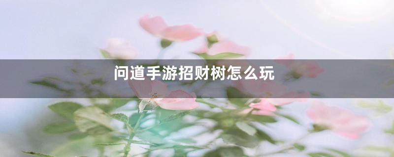 问道手游招财树怎么玩