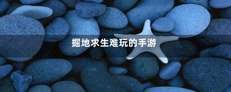 掘地求生难玩的手游