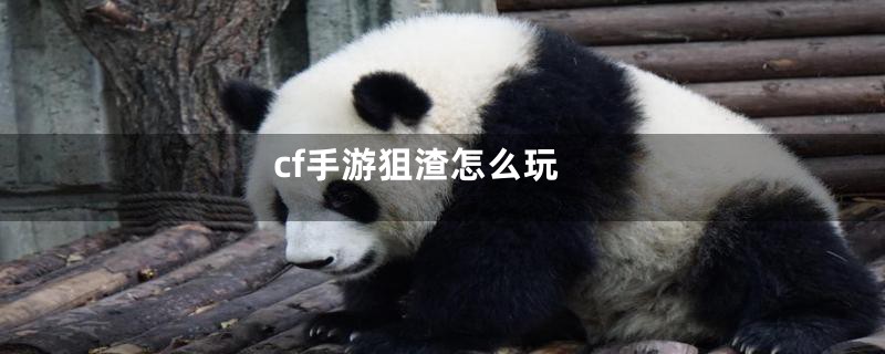 cf手游狙渣怎么玩