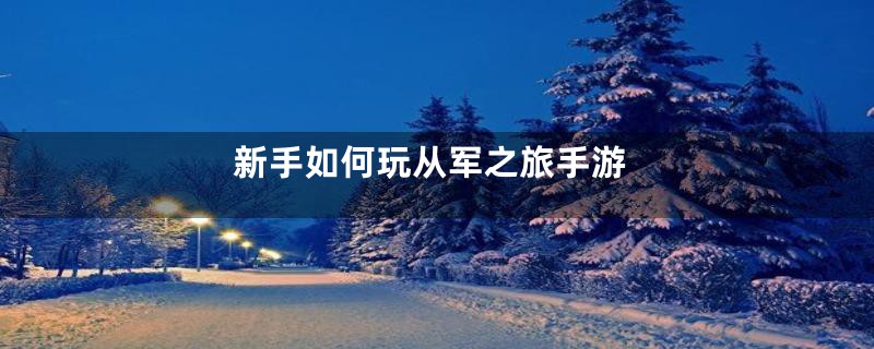 新手如何玩从军之旅手游