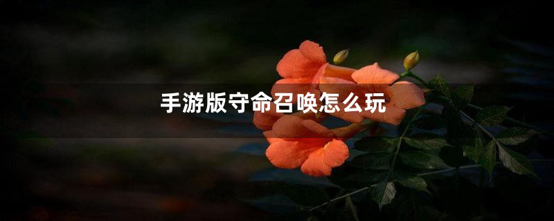 手游版守命召唤怎么玩