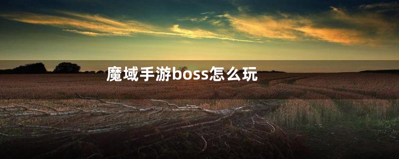 魔域手游boss怎么玩