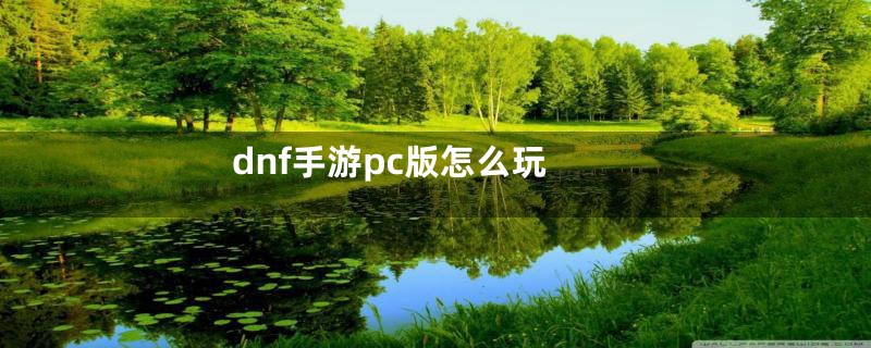 dnf手游pc版怎么玩