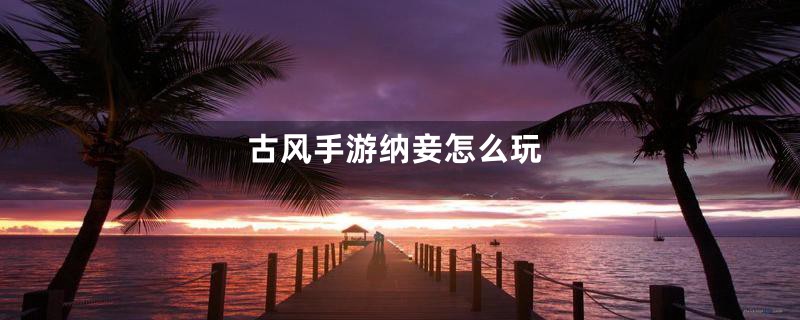 古风手游纳妾怎么玩