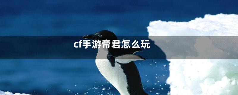 cf手游帝君怎么玩