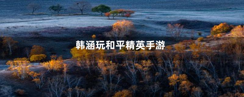 韩涵玩和平精英手游