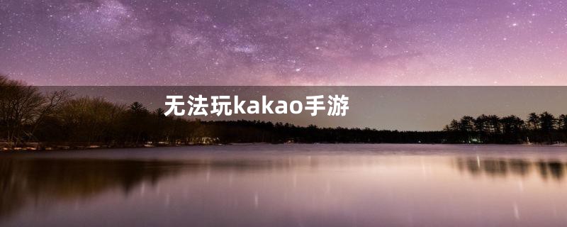 无法玩kakao手游