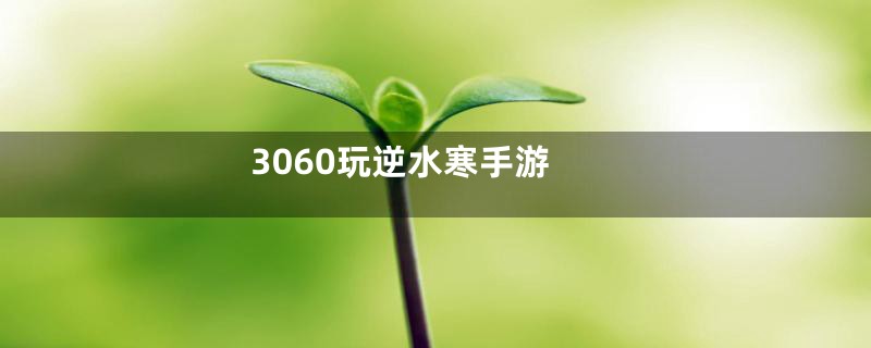 3060玩逆水寒手游