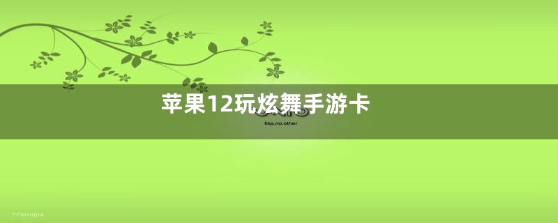 苹果12玩炫舞手游卡