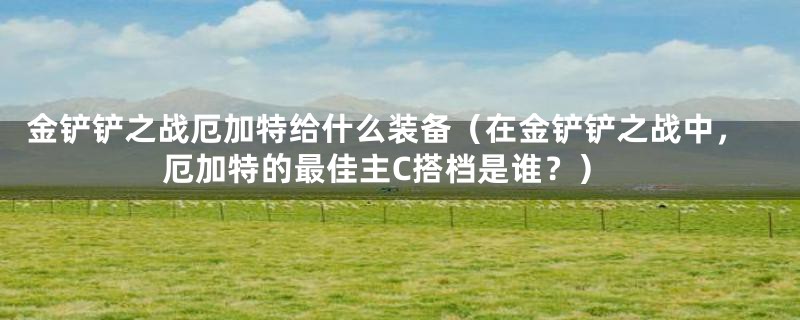 金铲铲之战厄加特给什么装备（在金铲铲之战中，厄加特的最佳主C搭档是谁？）