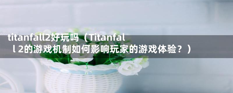 titanfall2好玩吗（Titanfall 2的游戏机制如何影响玩家的游戏体验？）