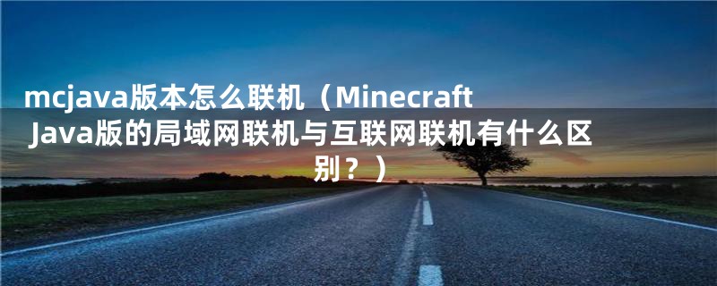 mcjava版本怎么联机（Minecraft Java版的局域网联机与互联网联机有什么区别？）