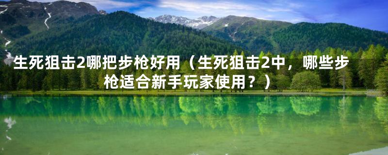 生死狙击2哪把步枪好用（生死狙击2中，哪些步枪适合新手玩家使用？）