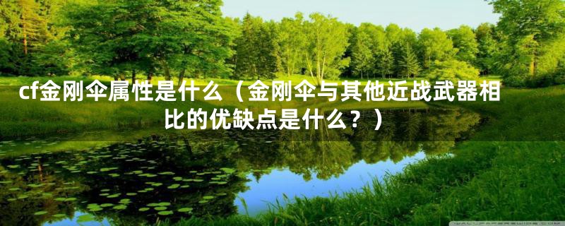 cf金刚伞属性是什么（金刚伞与其他近战武器相比的优缺点是什么？）