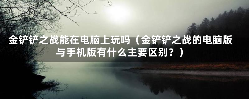 金铲铲之战能在电脑上玩吗（金铲铲之战的电脑版与手机版有什么主要区别？）