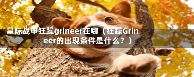 星际战甲狂躁grineer在哪（狂躁Grineer的出现条件是什么？）