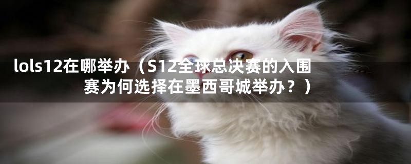 lols12在哪举办（S12全球总决赛的入围赛为何选择在墨西哥城举办？）