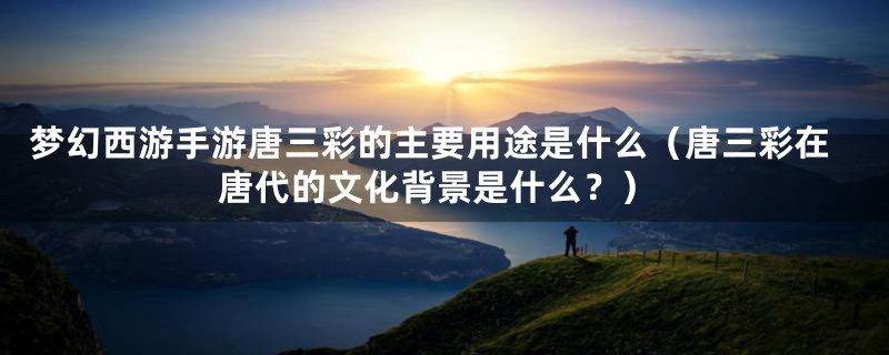 梦幻西游手游唐三彩的主要用途是什么（唐三彩在唐代的文化背景是什么？）