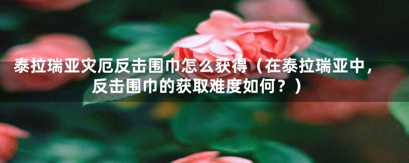 泰拉瑞亚灾厄反击围巾怎么获得（在泰拉瑞亚中，反击围巾的获取难度如何？）