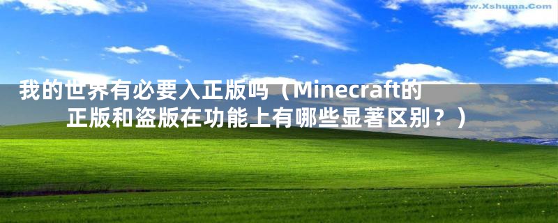 我的世界有必要入正版吗（Minecraft的正版和盗版在功能上有哪些显著区别？）