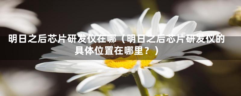 明日之后芯片研发仪在哪（明日之后芯片研发仪的具体位置在哪里？）