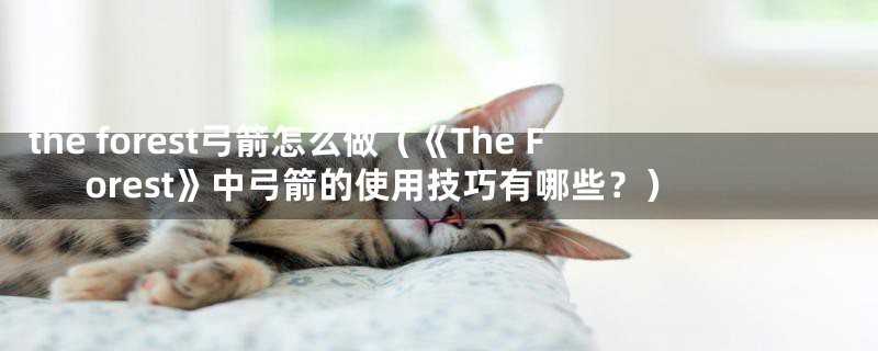 the forest弓箭怎么做（《The Forest》中弓箭的使用技巧有哪些？）