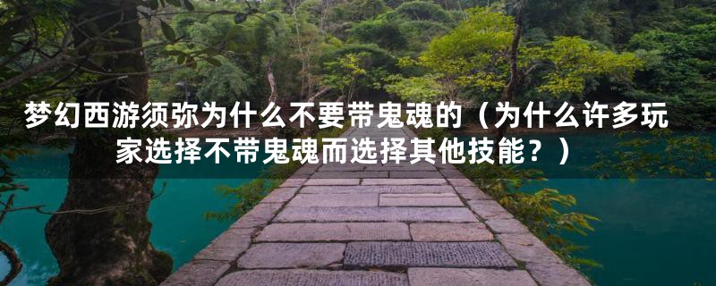 梦幻西游须弥为什么不要带鬼魂的（为什么许多玩家选择不带鬼魂而选择其他技能？）